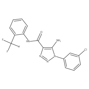 5-amino-1-(3-chlorophenyl)-N-[2-(trifluoromethyl)phenyl]-1H-1,2,3-triazole-4-carboxamide Structure