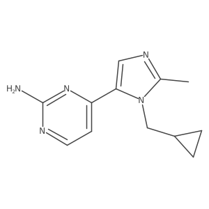 2-Amino-4-(1-cyclopropylmethyl-2-methylimidazol-5-yl)pyrimidine结构式