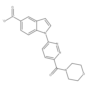 4-Morpholinyl[6-(5-nitro-1H-indol-1-yl)-3-pyridazinyl]methanone Structure