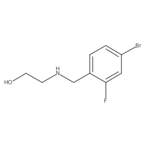 2-{[(4-Bromo-2-fluorophenyl)methyl]amino}ethanol Structure