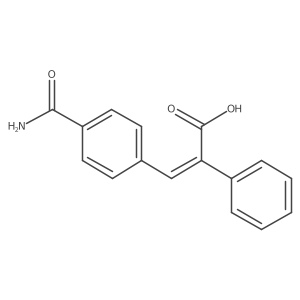 I+/--[[4-(Aminocarbonyl)phenyl]methylene]benzeneacetic acid Structure