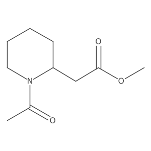 Methyl 2-(1-acetylpiperidin-2-yl)acetate Structure