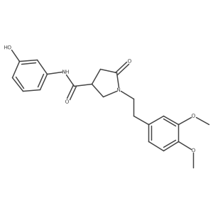 1-[2-(3,4-dimethoxyphenyl)ethyl]-N-(3-hydroxyphenyl)-5-oxopyrrolidine-3-carboxamide Structure