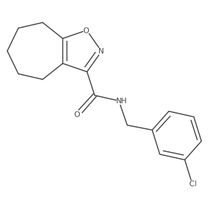 O=C(NCc1cccc(Cl)c1)c1noc2c1CCCCC2结构式