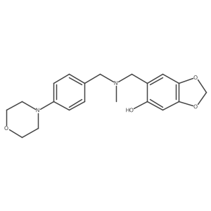 6-[[methyl-[(4-morpholinophenyl)methyl]amino]methyl]-1,3-benzodioxol-5-ol结构式