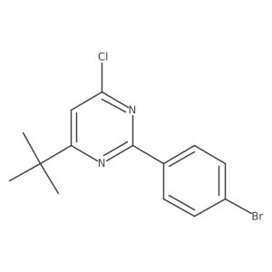 2-(4-Bromophenyl)-4-tert-butyl-6-chloropyrimidine结构式