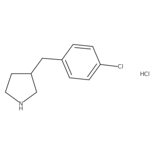 3-(4-Chlorobenzyl)pyrrolidine hydrochloride结构式
