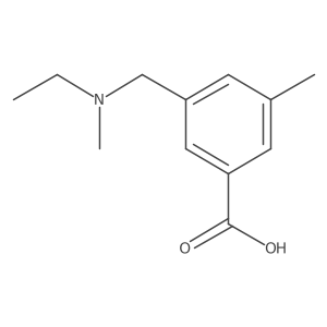 3-[(Ethyl-methyl-amino)-methyl]-5-methyl-benzoic acid Structure