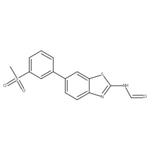 N-(6-(3-(methylsulfonyl)phenyl)benzo[d]thiazol-2-yl)formamide结构式