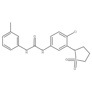 1-(4-Chloro-3-(1,1-dioxidoisothiazolidin-2-yl)phenyl)-3-(m-tolyl)urea Structure