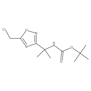 tert-butyl N-{2-[5-(chloromethyl)-1,2,4-oxadiazol-3-yl]propan-2-yl}carbamate Structure