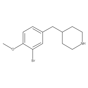 4-[(3-Bromo-4-methoxyphenyl)methyl]piperidine Structure