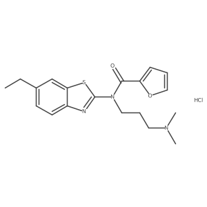 N-(3-(dimethylamino)propyl)-N-(6-ethylbenzo[d]thiazol-2-yl)furan-2-carboxamide hydrochloride Structure