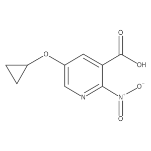 5-Cyclopropoxy-2-nitronicotinic acid结构式