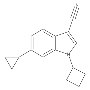 1-cyclobutyl-6-cyclopropyl-1H-indole-3-carbonitrile Structure