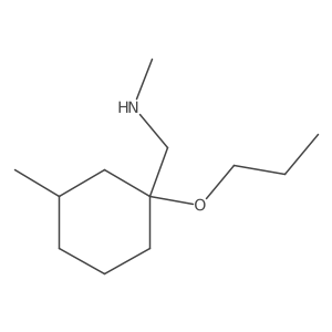 N-methyl-1-(3-methyl-1-propoxycyclohexyl)methanamine Structure