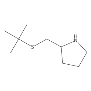 2-[(Tert-butylsulfanyl)methyl]pyrrolidine结构式