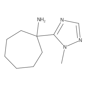 1-(1-methyl-1H-1,2,4-triazol-5-yl)cycloheptan-1-amine Structure