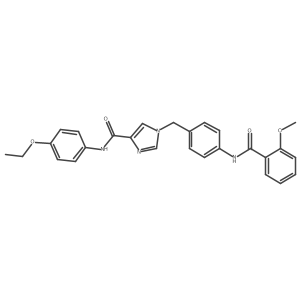 N-(4-ethoxyphenyl)-1-(4-(2-methoxybenzamido)benzyl)-1H-imidazole-4-carboxamide结构式