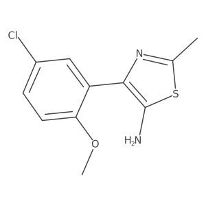 4-(5-Chloro-2-methoxyphenyl)-2-methylthiazol-5-amine结构式