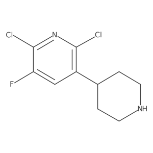 2,6-Dichloro-3-fluoro-5-(piperidin-4-yl)pyridine Structure
