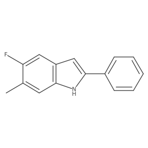 5-fluoro-6-methyl-2-phenyl-1H-indole结构式