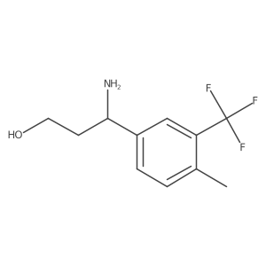 3-amino-3-[4-methyl-3-(trifluoromethyl)phenyl]propan-1-ol结构式