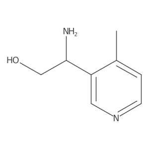 2-Amino-2-(4-methylpyridin-3-yl)ethan-1-ol结构式