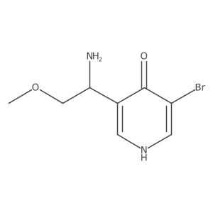 4-Pyridinol, 3-(1-amino-2-methoxyethyl)-5-bromo-结构式