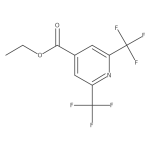 Ethyl 2,6-bis(trifluoromethyl)pyridine-4-carboxylate结构式