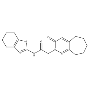 2-(3-oxo-3,5,6,7,8,9-hexahydro-2H-cyclohepta[c]pyridazin-2-yl)-N-(4,5,6,7-tetrahydro-1,3-benzothiazol-2-yl)acetamide Structure