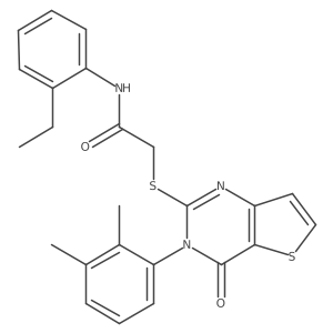 2-{[3-(2,3-dimethylphenyl)-4-oxo-3,4-dihydrothieno[3,2-d]pyrimidin-2-yl]sulfanyl}-N-(2-ethylphenyl)acetamide Structure