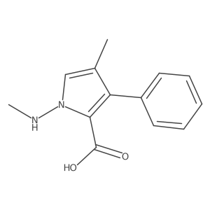 4-methyl-1-(methylamino)-3-phenyl-1H-pyrrole-2-carboxylic acid结构式