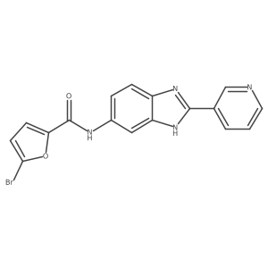 5-bromo-N-[2-(pyridin-3-yl)-1H-benzimidazol-5-yl]furan-2-carboxamide Structure