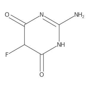 2-Amino-5-fluoro-1,4,5,6-tetrahydropyrimidine-4,6-dione Structure