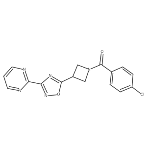 (4-Chlorophenyl)(3-(3-(pyrimidin-2-yl)-1,2,4-oxadiazol-5-yl)azetidin-1-yl)methanone Structure