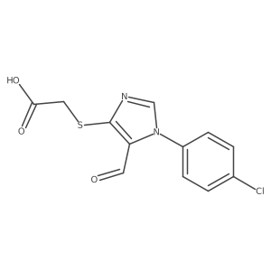 2-[1-(4-Chlorophenyl)-5-formylimidazol-4-yl]sulfanylacetic acid Structure