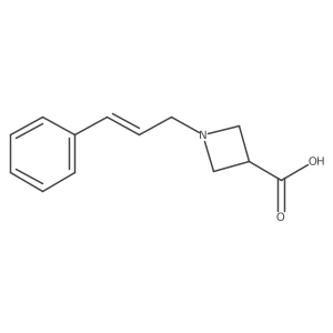 1-[(2E)-3-phenylprop-2-en-1-yl]azetidine-3-carboxylic acid结构式