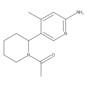 1-[2-(6-amino-4-methyl-3-pyridyl)-1-piperidyl]ethanone结构式