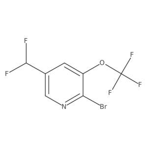 2-Bromo-5-(difluoromethyl)-3-(trifluoromethoxy)pyridine结构式