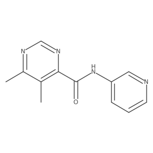 5,6-dimethyl-N-(pyridin-3-yl)pyrimidine-4-carboxamide结构式