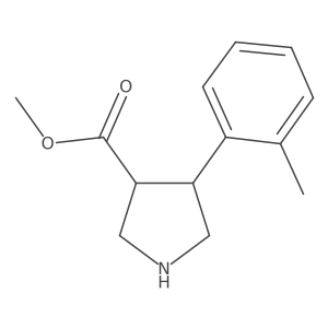 rac-methyl (3R,4S)-4-(2-methylphenyl)pyrrolidine-3-carboxylate结构式