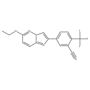 5-(6-Ethoxyimidazo[2,1-f]pyridazin-2-yl)-2-(trifluoromethyl)benzonitrile Structure