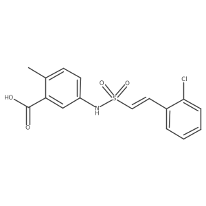5-[[(E)-2-(2-Chlorophenyl)ethenyl]sulfonylamino]-2-methylbenzoic acid结构式
