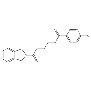 6-Chloro-N-[4-(1,3-dihydroisoindol-2-YL)-4-oxobutyl]pyridine-3-carboxamide Structure