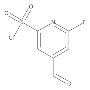 6-Fluoro-4-formylpyridine-2-sulfonyl chloride结构式