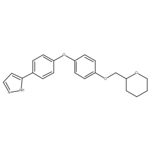 3-[4-[4-[(Tetrahydro-2H-pyran-2-yl)methoxy]phenoxy]phenyl]-1H-pyrazole Structure