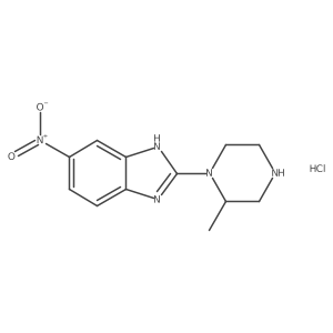 2-(2-methylpiperazin-1-yl)-5-nitro-1H-benzo[d]imidazole hydrochloride Structure