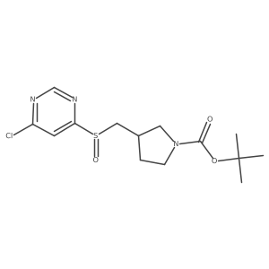 tert-Butyl 3-(((6-chloropyrimidin-4-yl)sulfinyl)methyl)pyrrolidine-1-carboxylate结构式