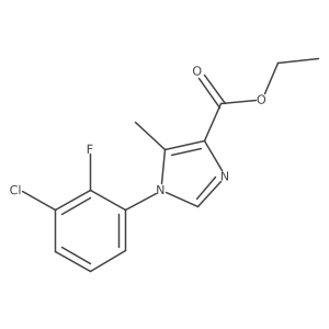 ethyl 1-(3-chloro-2-fluorophenyl)-5-methyl-1H-imidazole-4-carboxylate结构式